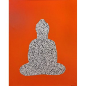 G. N. Qazi, Meditation-1, 36 x 48 inch, Acrylic On Canvas, AC-GNQ-109